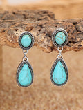 CIFEEO- Ethnic Vintage Natural Turquoise Earrings Vacation Beach Everyday Jewelry QAG49