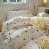 Cifeeo-Washed Cotton Bedding sets Duvet Cover bedsheets set with Pillowscase Bedding Linens Set for Queen/King edredones de cama