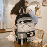 Cifeeo-back to school gifts 2025 Kawaii Cotton Bookbag for Teenager Backpack Women Fashion Travel Mochila Girls Cute Schoolbag Leisure Student Rucksack