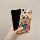 Cifeeo-gifts Kawaii Cartoon Capybara Magnetic Stand Phone Case