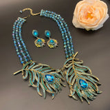 Cifeeo-vintage Valentines Gift Fashion Feather Jewelry Set with Unique Design and Exquisite Craftsmanship-Mom's Gift