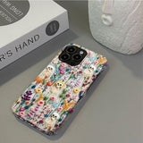 Cifeeo-gifts Retro Oil Painting Floral Skull Phone Case