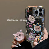 Cifeeo-gifts Kawaii Kitten Mirror Phone Case