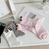 Cifeeo-Ruffles Socks Feminina Patchwork Womans Ankle Socks Korean Style Kawaii Harajuku Cute Stockings Autumn Thin Japanese Tights 2024