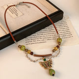 Cifeeo-Vintage Jewelry Y2K Style beautiful fairy pearl heart necklace Fairycore Goblincore Cottagecore Handmade y2k necklace Gift Present Fairy Magic