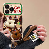 Cifeeo-gifts Kawaii Bear Flip Mirror Stand Phone Case