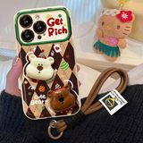 Cifeeo-gifts Kawaii Bear Flip Mirror Stand Phone Case