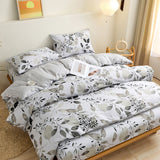 Cifeeo-2025 Spring Bedding Set Ins Nordic Bedding Set No Filler Duvet Cover Fitted Sheet Pillowcase Single Double Queen Size Home Bedspread Set