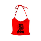 Cifeeo-vintage outfits Y2K Punk Rock Aesthetic Harajuku Retro Casual Tank Tops Gothic Emo Girls Sleeveless Crop Tops Sexy Chic Slim Fashion Streetwear