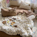 Cifeeo-spring comforter sets Coffee Time Ebroidery Bedding Duvet Cover Set
