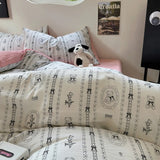 Cifeeo-spring comforter sets Coquette Print Dusty Pink Bedding Set