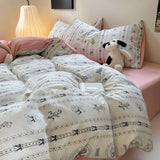 Cifeeo-spring comforter sets Coquette Print Dusty Pink Bedding Set