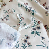 Cifeeo-spring comforter sets Cottagecore Violet Flowers Cotton Bedding Set