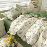 Cifeeo-spring comforter sets Vintage Chamomile Flower Bedding Set