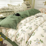 Cifeeo-spring comforter sets Vintage Chamomile Flower Bedding Set