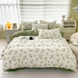 Cifeeo-spring comforter sets Vintage Chamomile Flower Bedding Set