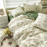 Cifeeo-spring comforter sets Vintage Chamomile Flower Bedding Set