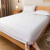 Cifeeo-spring comforter sets Solid Color Simple Cotton Fitted Sheet