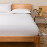 Cifeeo-spring comforter sets Solid Color Simple Cotton Fitted Sheet