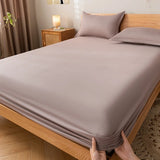 Cifeeo-spring comforter sets Solid Color Simple Cotton Fitted Sheet