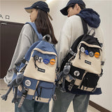 Cifeeo-back to school gifts Tooling Men Women Backpack 2025 Female Large Capacity School Backpacks for Teens Harajuku Student School Bags Fashion Korean New