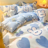 Cifeeo-2025 Spring Bedding Set Kawaii Bedding Set for Kids Ins Twin Queen Size Duvet Cover Flat Sheet Pillowcase No Filler Girls Boys Home Totel Bed Linens