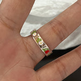 Cifeeo-Vintage Jewelry Y2K Style Y2K Crystal Rings Kpop Heart Adjustable Ring Irregular Geometry Punk Vintage Rings Set for Women Girls New Fashion Jewelry