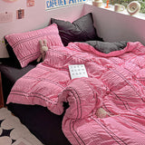 Cifeeo-Raspberry Red Bedding Comforter sets Duvet Cover bedsheets set pillowcases Bedding Linens Set Queen/King Bed edredones de cama