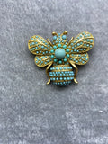 Cifeeo-vintage Valentines Gift European and American Fashion Trends Retro Niche Design, Exquisite Craftsmanship Inlaid with Rhinestones, Cute Little Bee Brooch-Mom's Gift