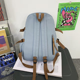 Cifeeo-back to school gifts Men and Women Multiple Pockets Nylon Backpack Female Letter Printing Travel Bag Girl Fashion Chain Schoolbag for Student Bookbag