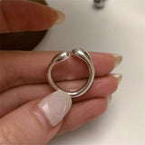 Cifeeo-Vintage Jewelry Y2K Style Punk Silver Color Copper Stars Open Rings for Men Fashion Jewelry Gift Hip Hop Vintage Ring
