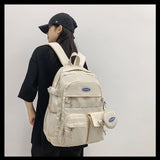 Cifeeo-back to school gifts Backpack male trend simple travel bag computer backpack female leisure high school students junior high school schoolbag male