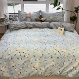 Cifeeo-2025 Spring Bedding Set Cute Bear Duvet Cover Set with Flat Sheet Pillowcases Twin Double Queen Size Bed Linen Boys Girls Home Gift Bedding Textile