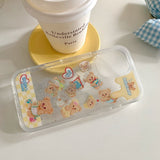 Cifeeo-gifts Cute Quicksand Slide Butter Bear Phone Case