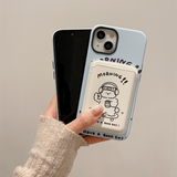 Cifeeo-gifts Kawaii Skateboard Bear Magnetic Card Holder Phone Case