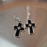 Cifeeo-Vintage Jewelry Y2K Style New Korean Fashion Vintage Cross Crystal Hoop Earrings For Women Goth Charms Cute Punk y2k Jewelry Accessories