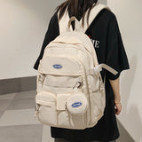 Cifeeo-back to school gifts Backpack male trend simple travel bag computer backpack female leisure high school students junior high school schoolbag male