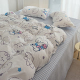 Cifeeo-2025 Spring Bedding Set Cute Dog Duvet Cover Set Soft Kids Adult Twin Queen Size Girls Boys Flat Sheet Pillowcase Bedspread New No Filler Bedding Set