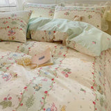 Cifeeo-2025 Spring Bedding Set Floral Duvet Cover Set 2025 New Spring Twin Queen Size Girls Boys Flat Sheet Pillowcase No Filler Fashion Home Hotel Bed Linens