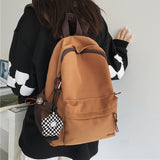 Cifeeo-back to school gifts Schoolbag female junior high school students large capacity simple design sense high school backpack college students backpack