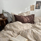 Cifeeo-spring comforter sets Dark Academia Vintage Brown Bedding Set