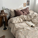 Cifeeo-spring comforter sets Dark Academia Vintage Brown Bedding Set