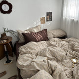 Cifeeo-spring comforter sets Dark Academia Vintage Brown Bedding Set