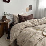 Cifeeo-spring comforter sets Dark Academia Vintage Brown Bedding Set