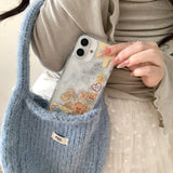 Cifeeo-gifts Cute Quicksand Slide Butter Bear Phone Case