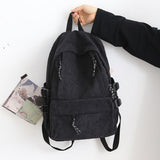 Cifeeo-back to school gifts Couple New Corduroy Women Backpack Female Korean Shoulder School Bag for Teens College Women's Travel Backpacks Laptop Computer