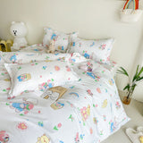 Cifeeo-2025 Spring Bedding Set Lucky Dog Bedding Set Cute Cartoon No Filler Twin Full Size Duvet Cover Flat Sheet Pillowcase Fashion Girls Boys New Bed Linen