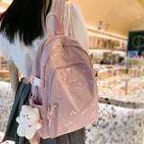 Cifeeo-back to school gifts Girl Travel Book Laptop Backpack Fashion Ladies Trendy Color Student Bag Female Cute Pink College Backpack Cool Women School Bag