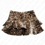 Cifeeo-vintage outfits Harajuku Retro 2000s Gyaru Leopard Print Mini Skirt Sexy Chic Slim Fashion Skirts Grunge Punk Hip Hop Women's Streetwear Bottoms