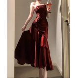 Cifeeo-Christmas Thanksgiving Gift New Year's Eve Dress Burgundy Mermaid Spaghetti Straps Prom Dress Christmas Thanksgiving Gift New Year's Eve Dress1601-back to school dress nye outfits 2025